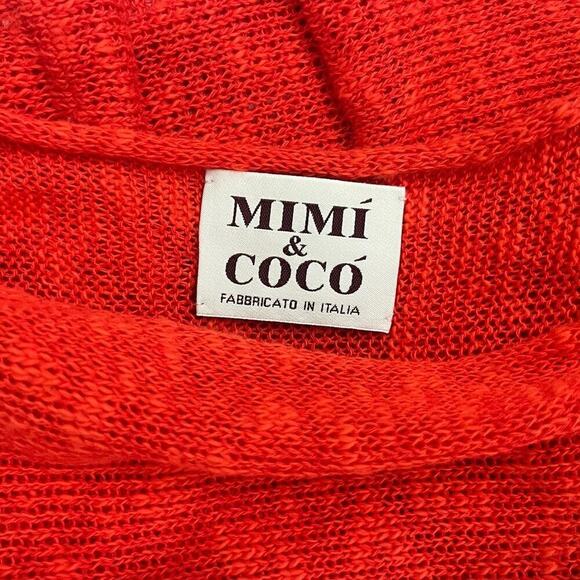 Mimi and Coco Open Knit Tunic Sweater Women’s Sz M/L (see Measurements) Orange - Picture 6 of 6
